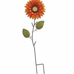 30" Orange Metal Flower Yard Stake by Ashland®