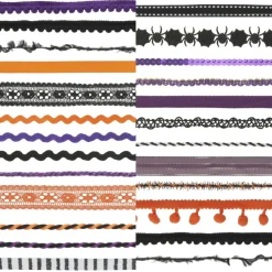 Orange, Purple & Black Halloween Trim Bundle, 25ct. by Celebrate It™