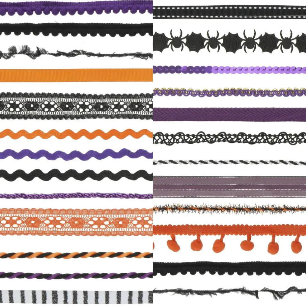 Orange, Purple & Black Halloween Trim Bundle, 25ct. by Celebrate It™