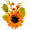 12" Orange Sunflower and Pumpkin Pick by Ashland®