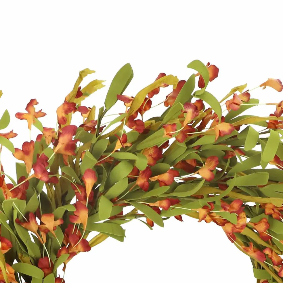 22" Orange Wildflower Wreath by Ashland®