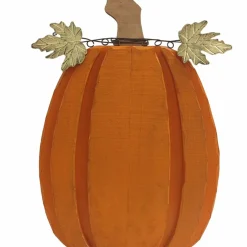 23.5" Orange Wood Pumpkin Tabletop Décor by Ashland®