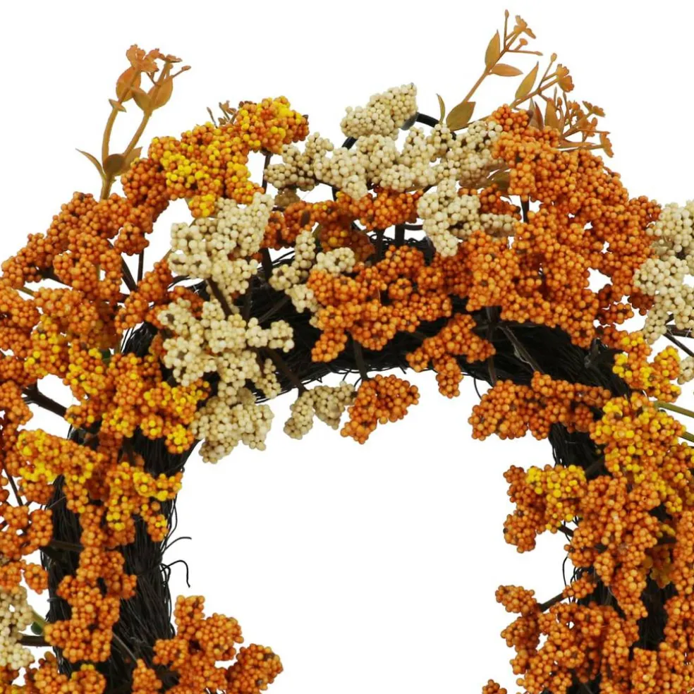 12" Orange & Yellow Berry Mini Wreath by Ashand®