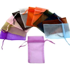 48 Organza Drawstring Pouches Gift Bags Assorted Colors 4x5