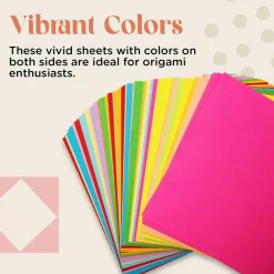 Origami Paper - 1100 Sheets - Double Sided 6x6 inches Origami Squares - 15 Vibrant Colors - Origami Set for Kids - Easy Fold Origami Papers for Arts & Crafts - Quality Paper Origami Sheets