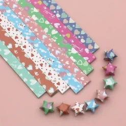 Origami Paper Stars, Colorful Handcraft Origami Lucky Star Paper DIY Paper Arts Creativity Hand Art Crafts (loving(540) sheets)
