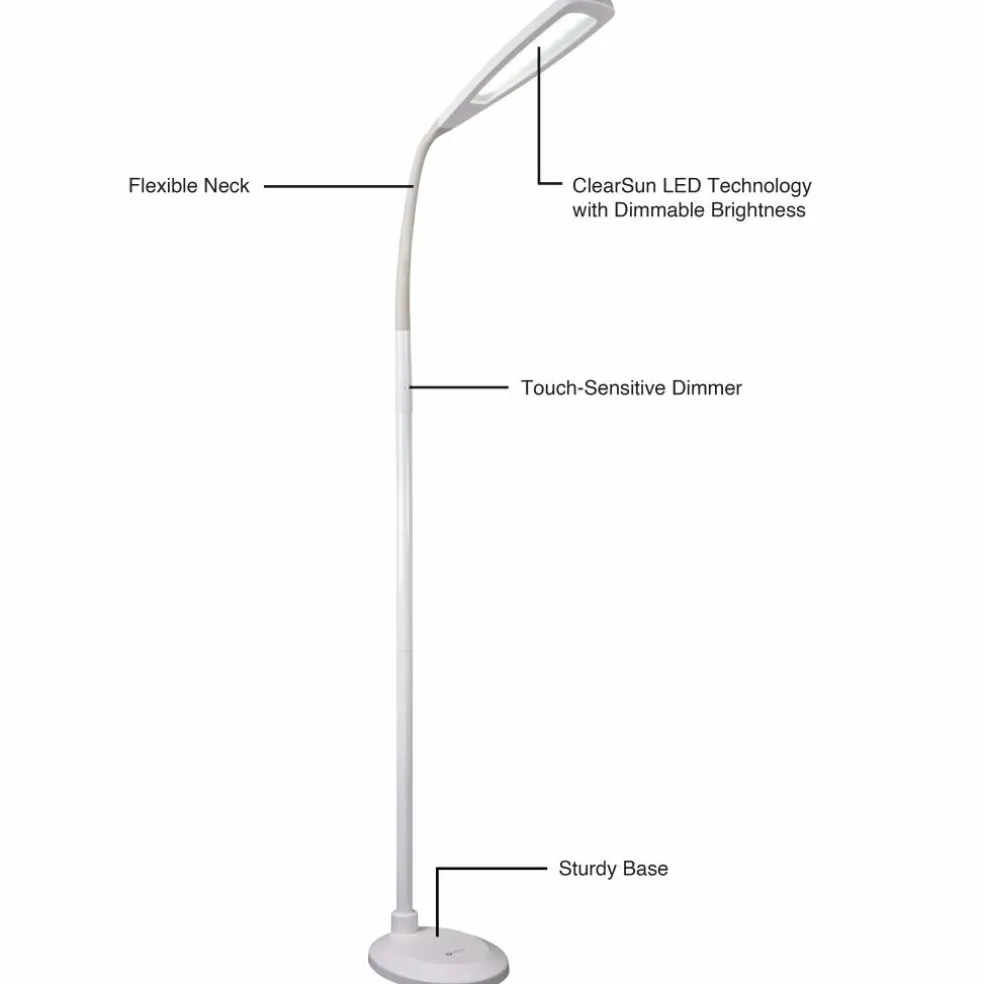OttLite Natural Daylight LED Flex Floor Lamp