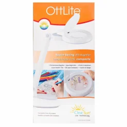 Ottlite Space-Saving LED Magnifier Desk Lamp