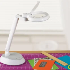 Ottlite Space-Saving LED Magnifier Desk Lamp