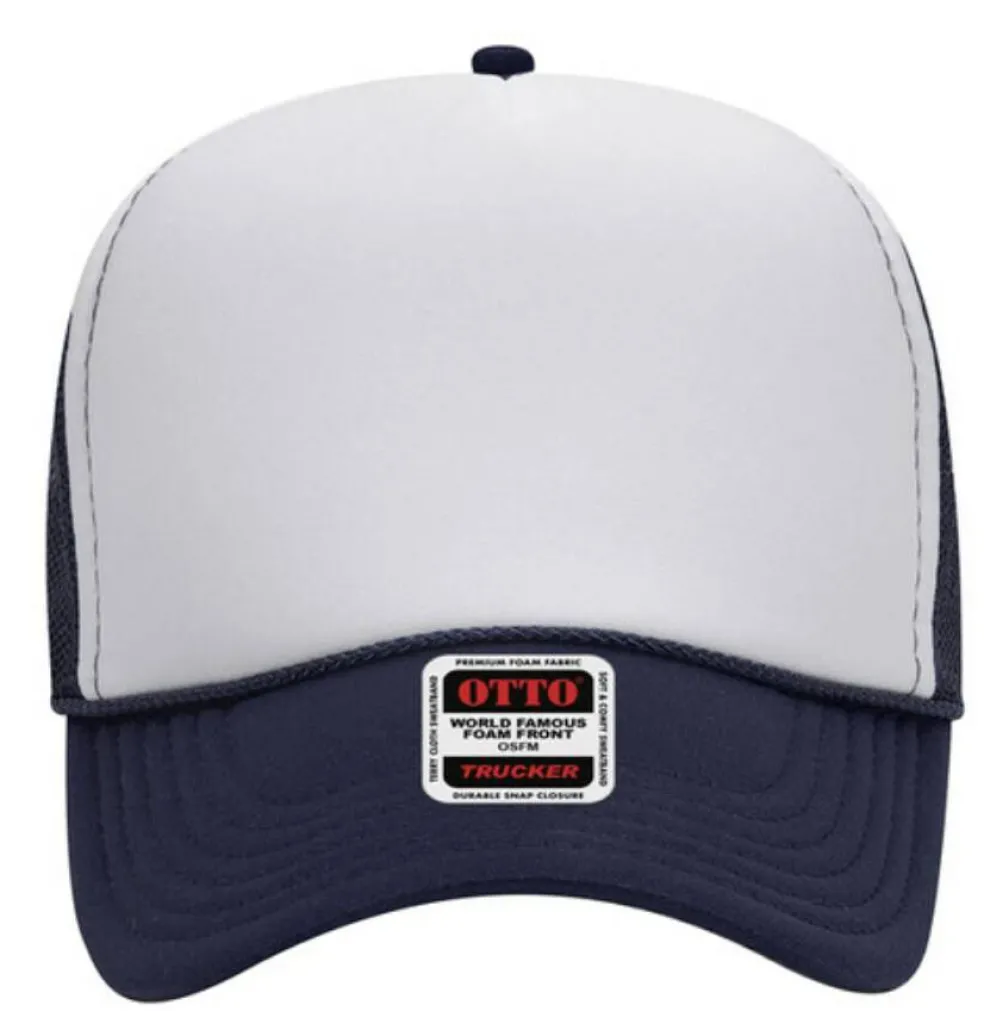 Otto Cap 32-467 5-Panel Foam Mid Profile Mesh Back Trucker Hat