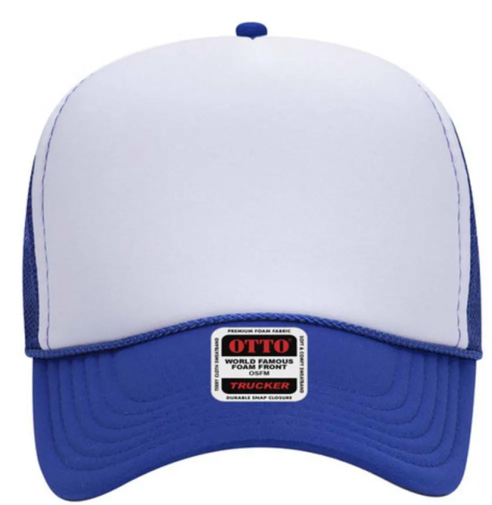 Otto Cap 32-467 5-Panel Foam Mid Profile Mesh Back Trucker Hat
