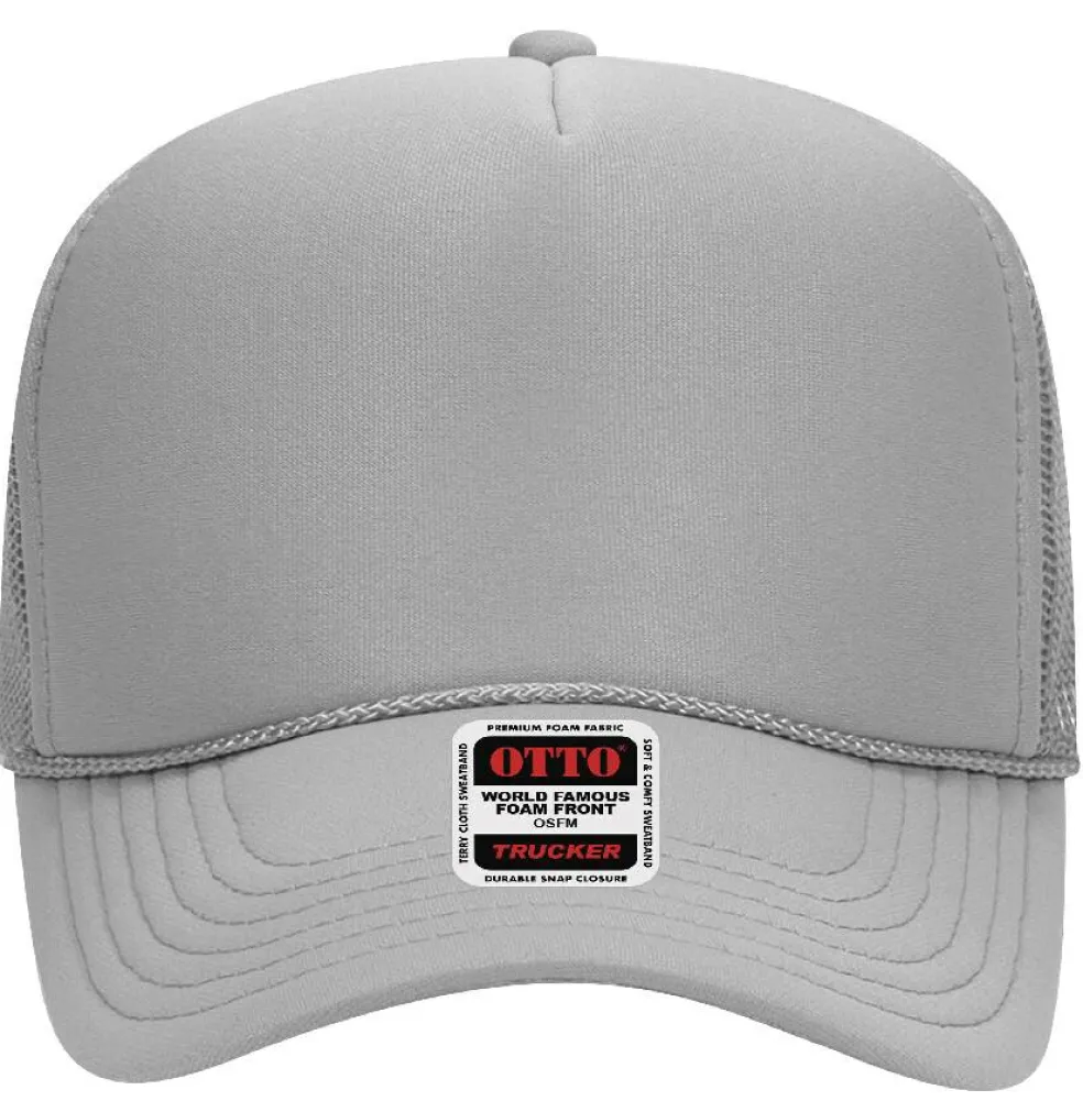 Otto Cap 32-467 5-Panel Foam Mid Profile Mesh Back Trucker Hat