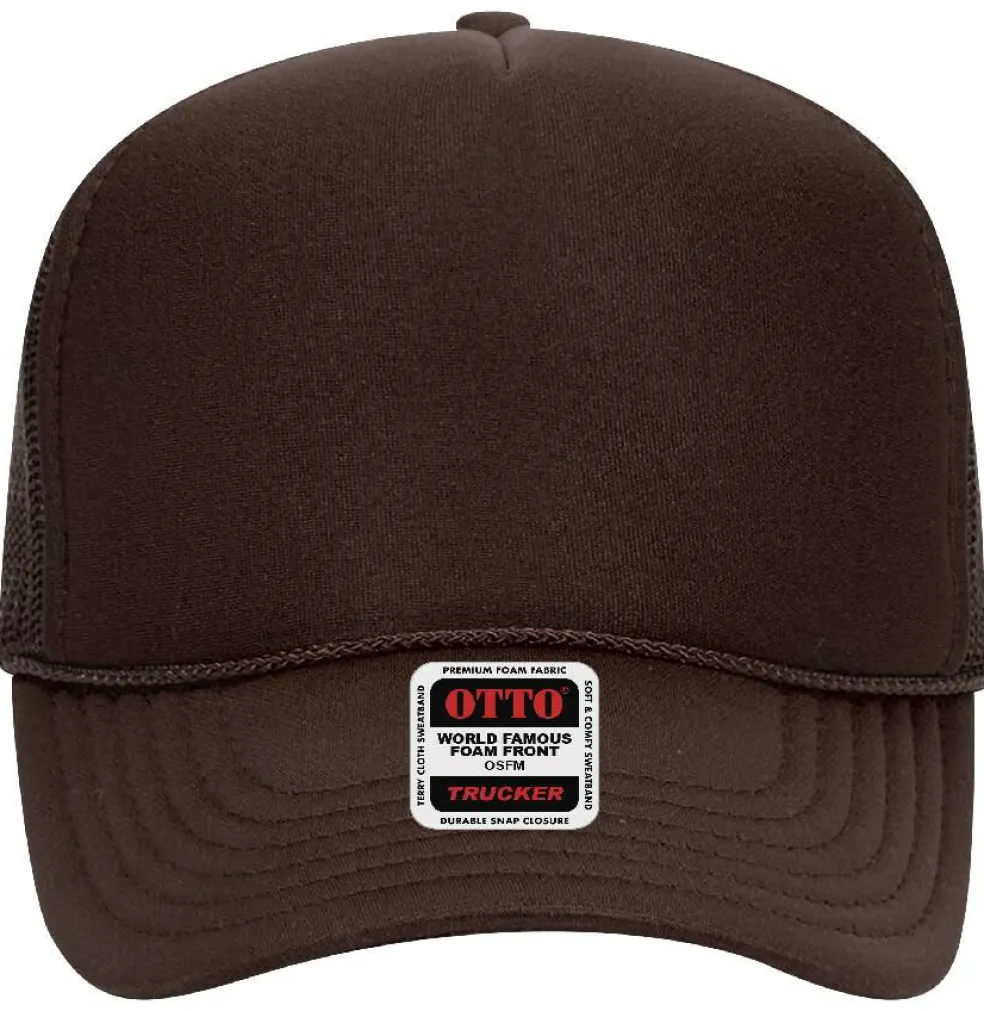Otto Cap 32-467 5-Panel Foam Mid Profile Mesh Back Trucker Hat