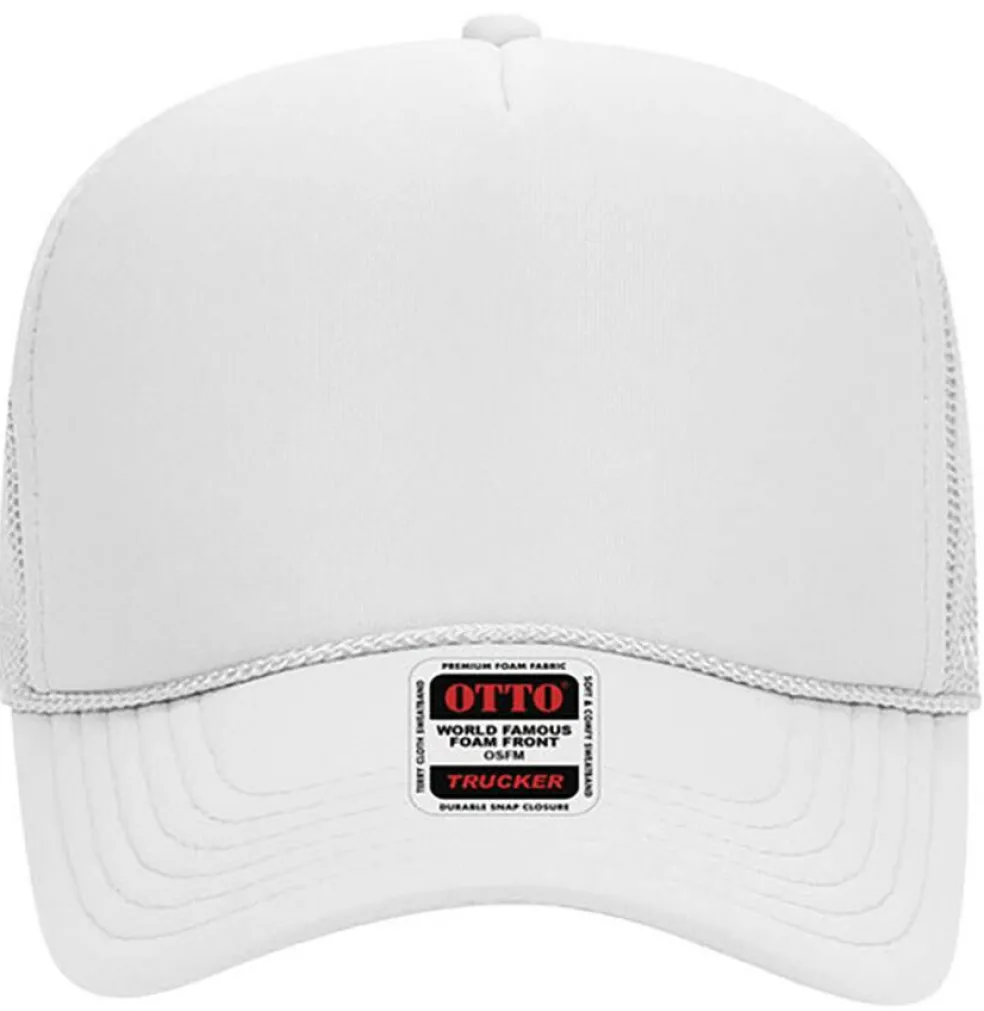 Otto Cap 32-467 5-Panel Foam Mid Profile Mesh Back Trucker Hat