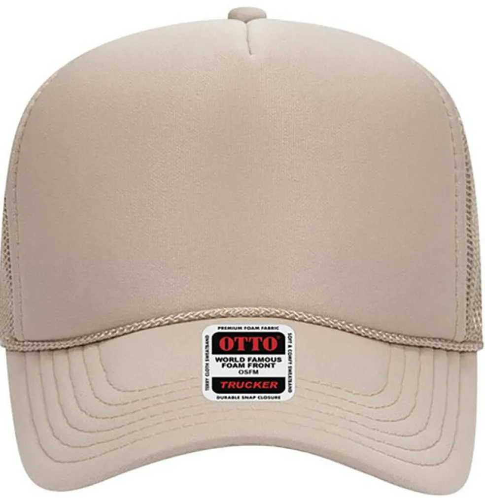 Otto Cap 32-467 5-Panel Foam Mid Profile Mesh Back Trucker Hat