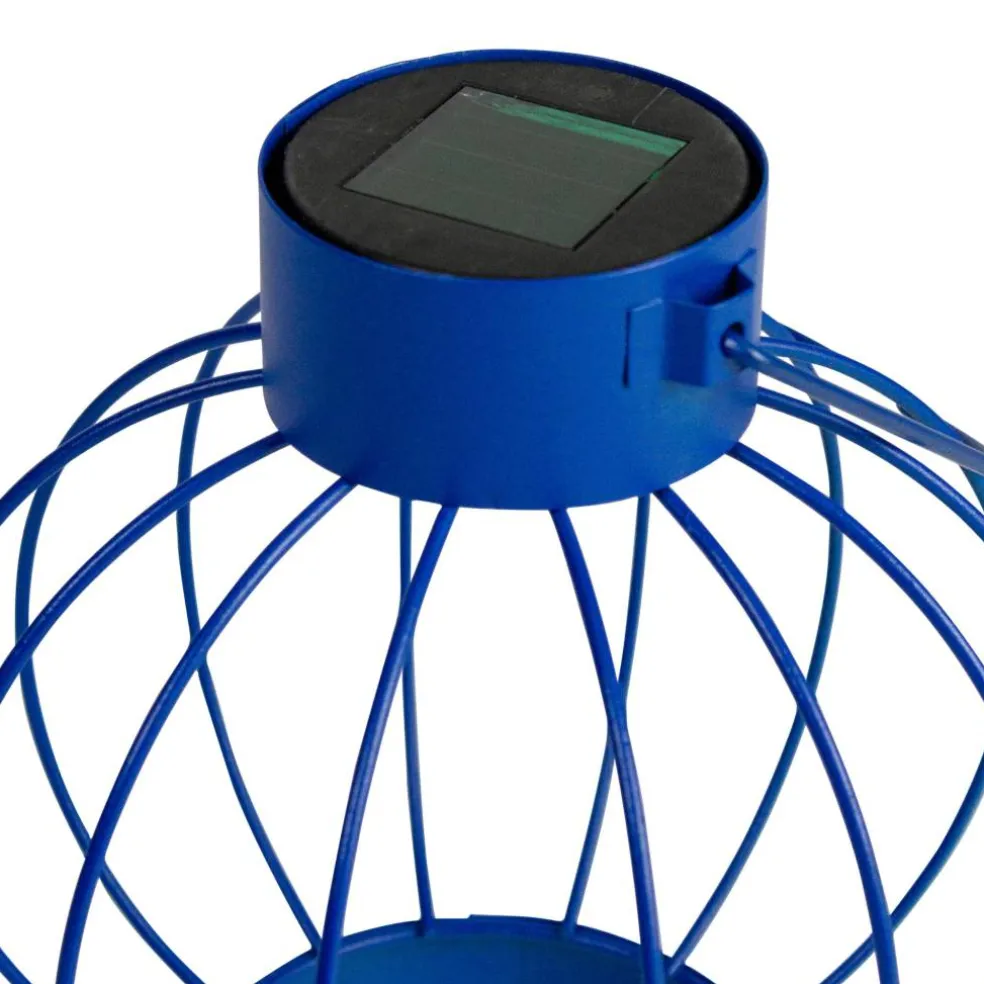6.5" Outdoor Hanging LED Solar Lantern with Handle