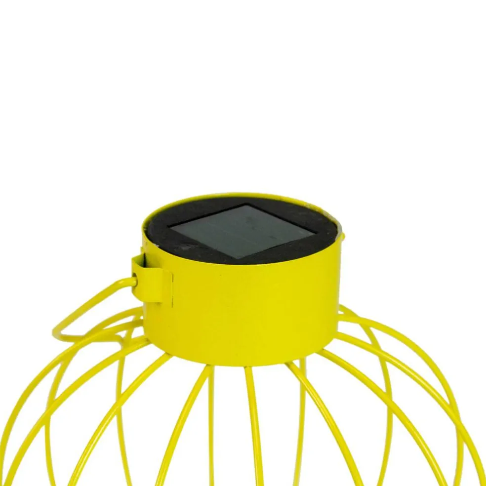 6.5" Outdoor Hanging LED Solar Lantern with Handle