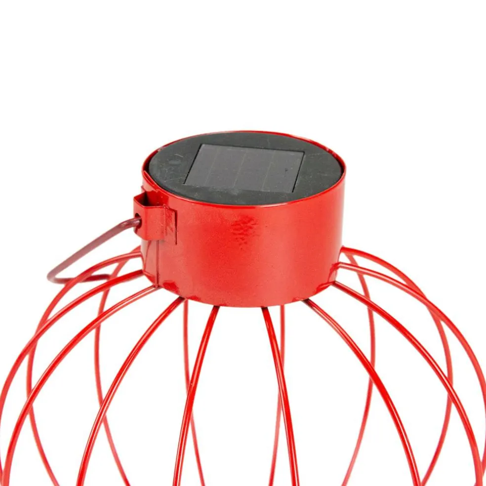 6.5" Outdoor Hanging LED Solar Lantern with Handle