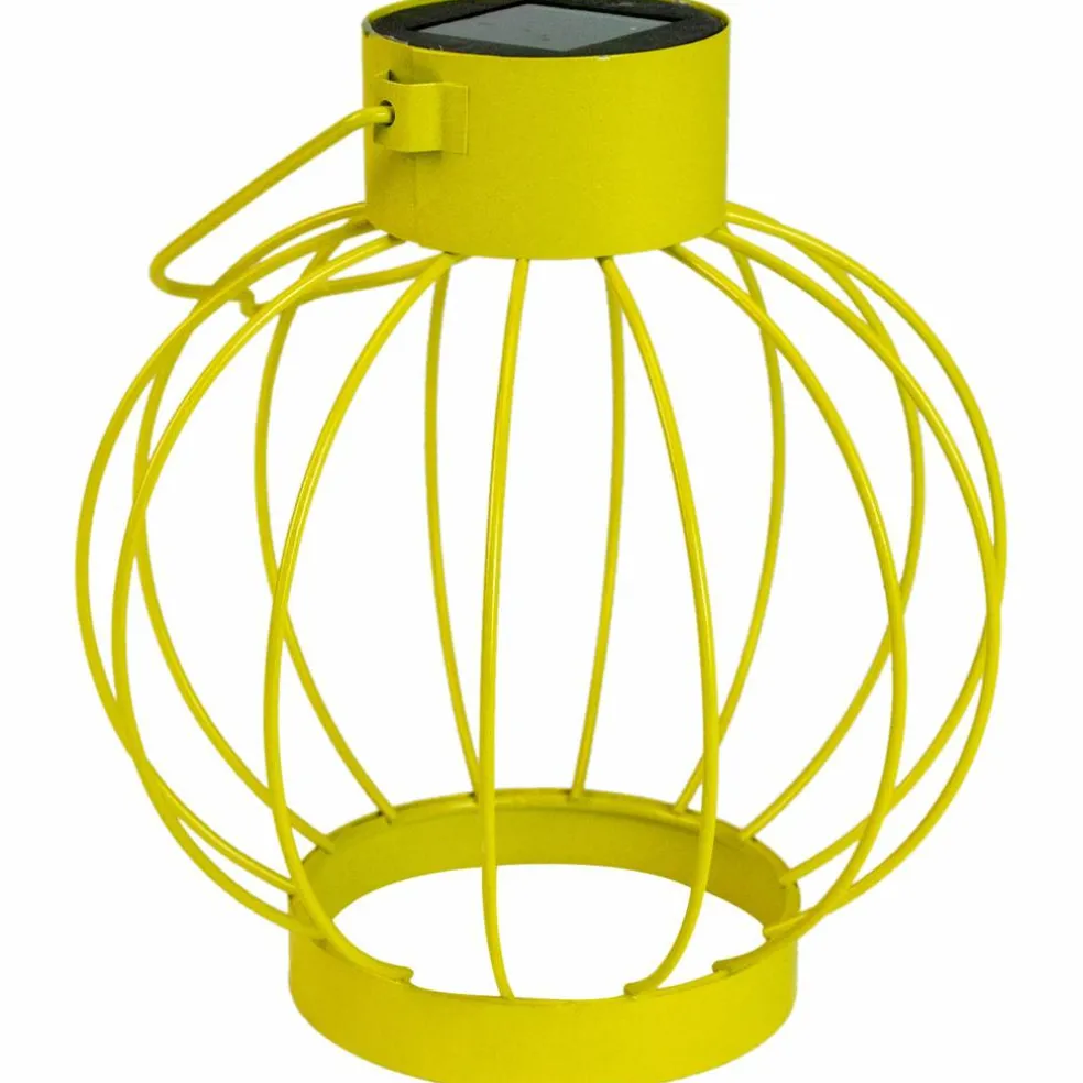 6.5" Outdoor Hanging LED Solar Lantern with Handle