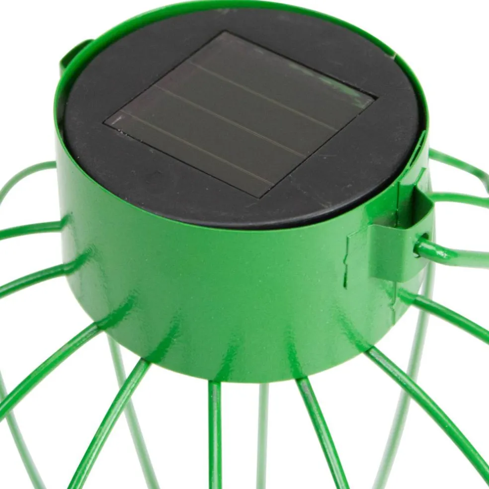 6.5" Outdoor Hanging LED Solar Lantern with Handle