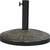 Outdoor 22Lbs Resin Umbrella Base with Wicker Design for Stability