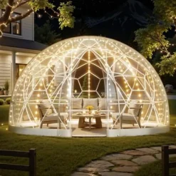 Outdoor PVC Bubble Dome 12x7.2 ft, Garden Igloo Tent for Patio Party Camping