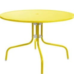 39" Outdoor Retro Metal Tulip Dining Table