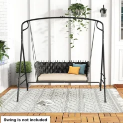 Outdoor Swing Stand A Frame Metal Swing Frame for Hammock Chair Patio Backyard Use