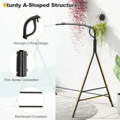 Outdoor Swing Stand A Frame Metal Swing Frame for Hammock Chair Patio Backyard Use