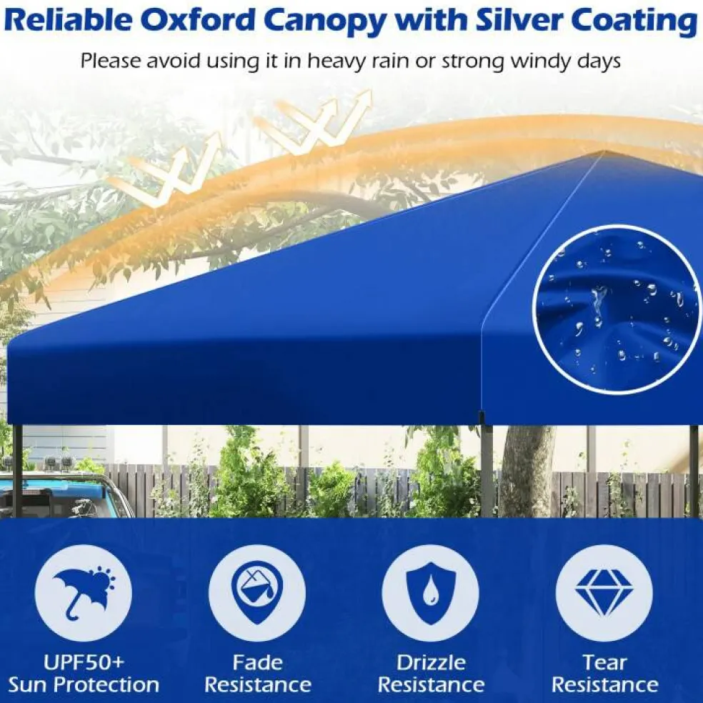 Outdoor 10x10 FT Pop Up Canopy with Portable Carrying Bag