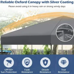 Outdoor 10x10 FT Pop Up Canopy with Portable Carrying Bag