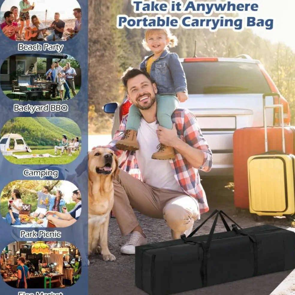 Outdoor 10x10 FT Pop Up Canopy with Portable Carrying Bag