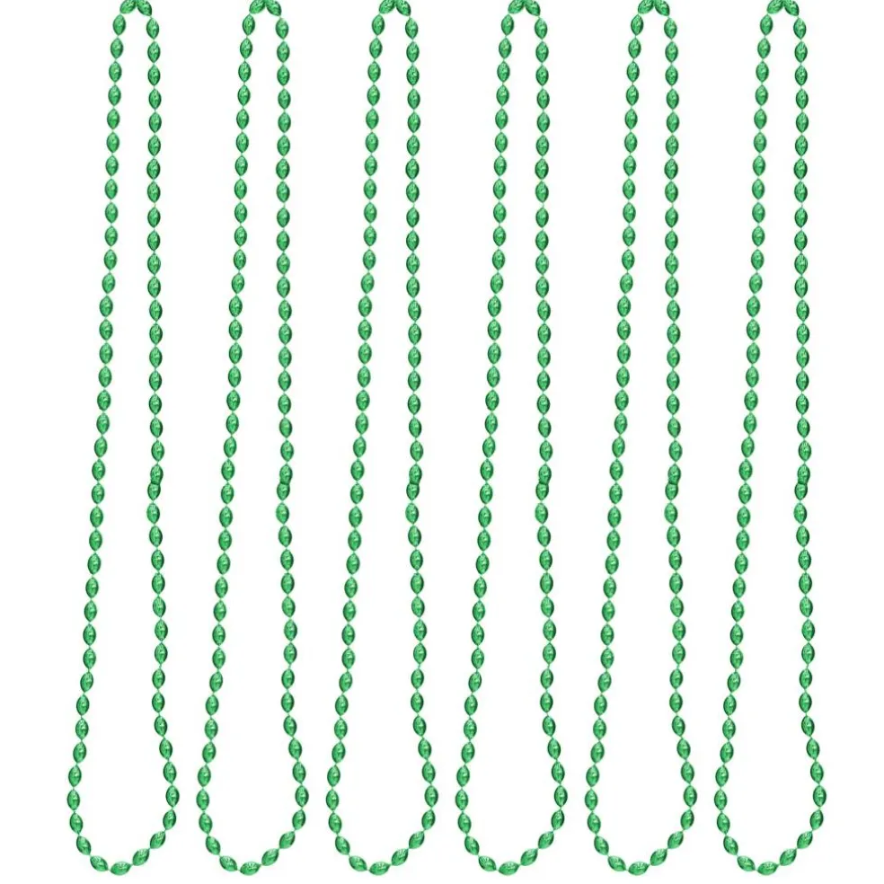 Oval Plastic Party Bead Necklaces, 6ct.