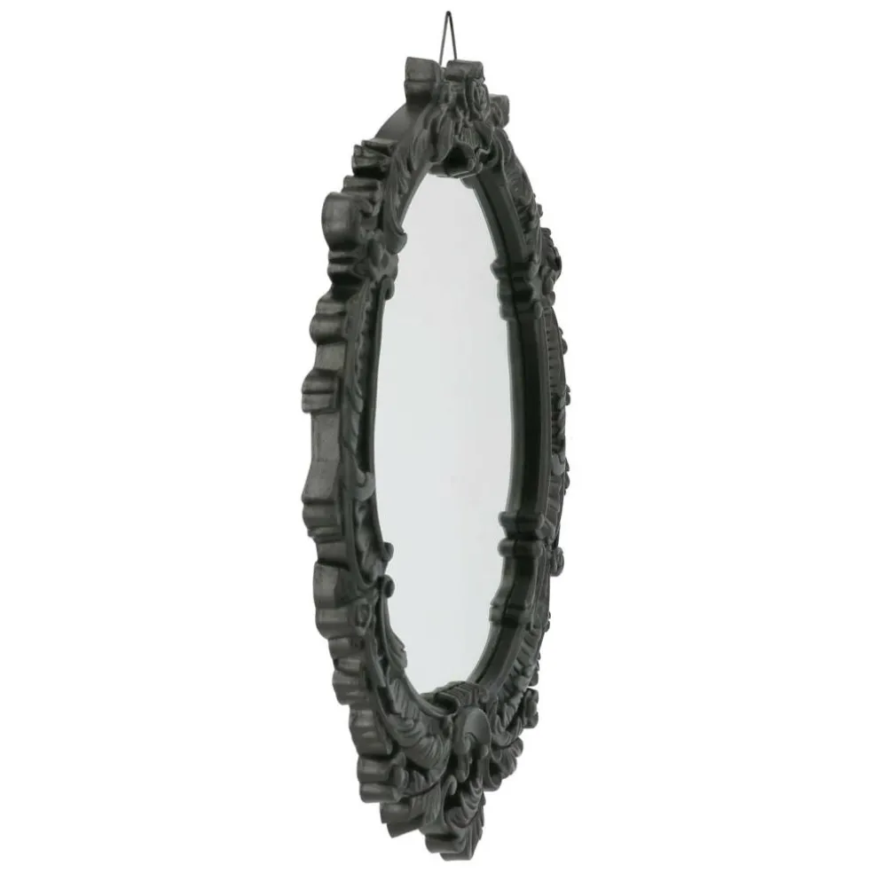 Oval Wall Mirror in Ornate Rose & Leaf Frame by Ashland®