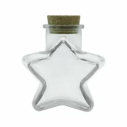 5oz. Clear Glass Star Bottle with Cork by Ashland®