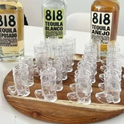 1oz. Clear Plastic Boot Shot Cups, 4ct.