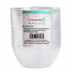 5.5oz. Clear Plastic Bowls, 20ct by Celebrate It™