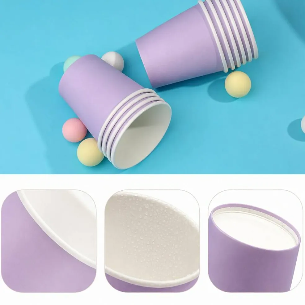 9 oz Disposable Plastic Party Cups, 10 Pack, Multiple Colors