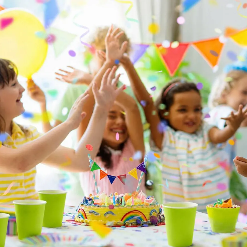9 oz Disposable Plastic Party Cups, 10 Pack, Multiple Colors