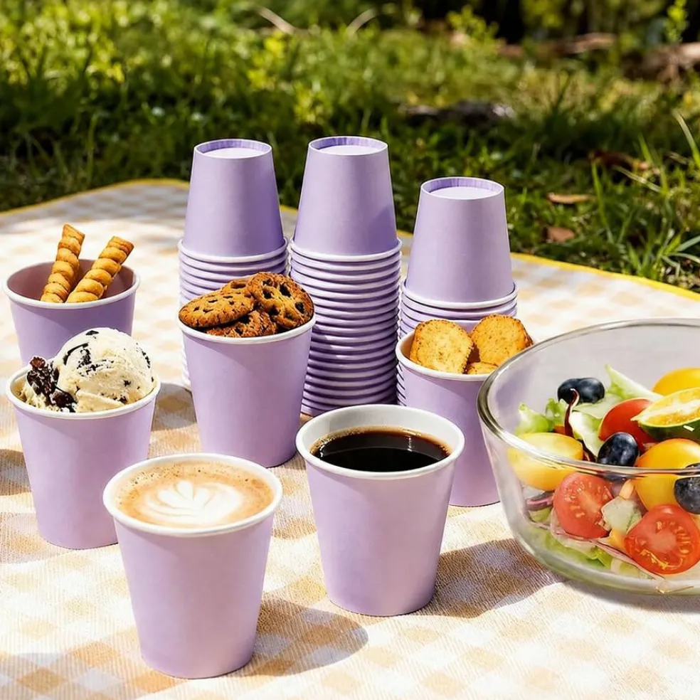 9 oz Disposable Plastic Party Cups, 10 Pack, Multiple Colors
