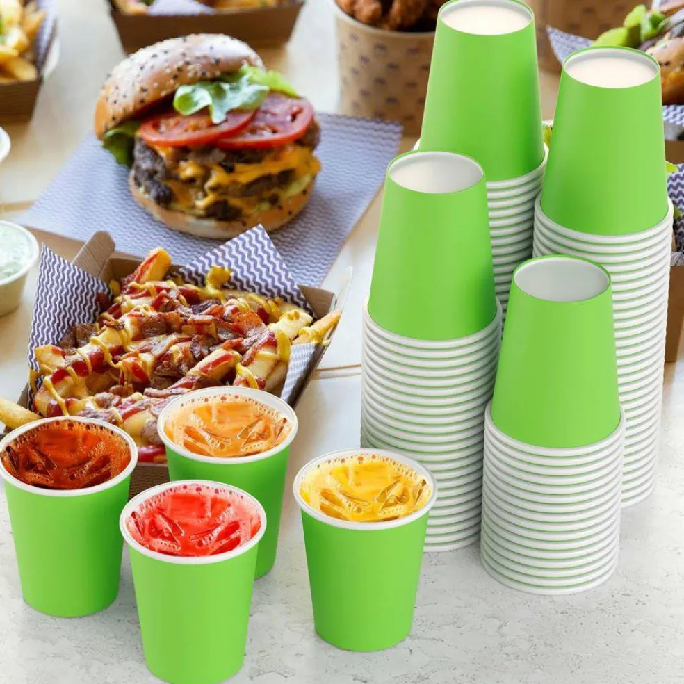 9 oz Disposable Plastic Party Cups, 10 Pack, Multiple Colors