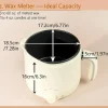 60oz Electric Wax Melter for Candle Making – Includes Thermometer, Wicks, Stickers, Centering Device & Spoon
