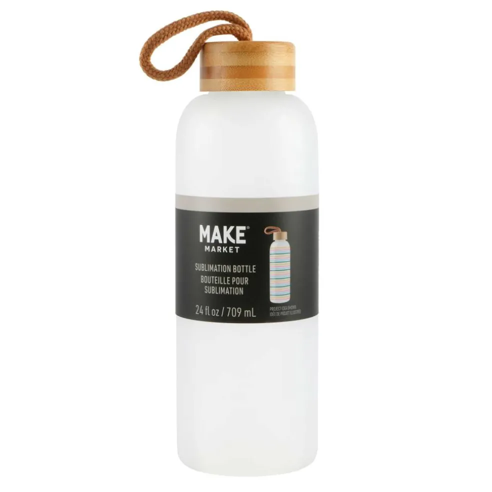 24oz. Frosted Glass Sublimation Bottle by Make Market®
