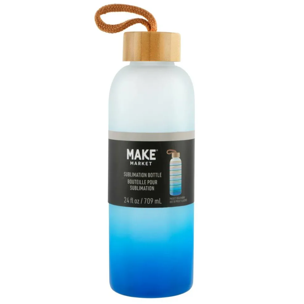 24oz. Frosted Glass Sublimation Bottle by Make Market®