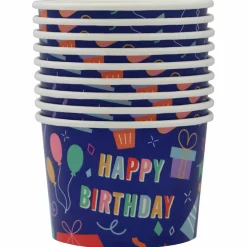 8oz. Happy Birthday Snack Cups, 10ct. by Celebrate It™