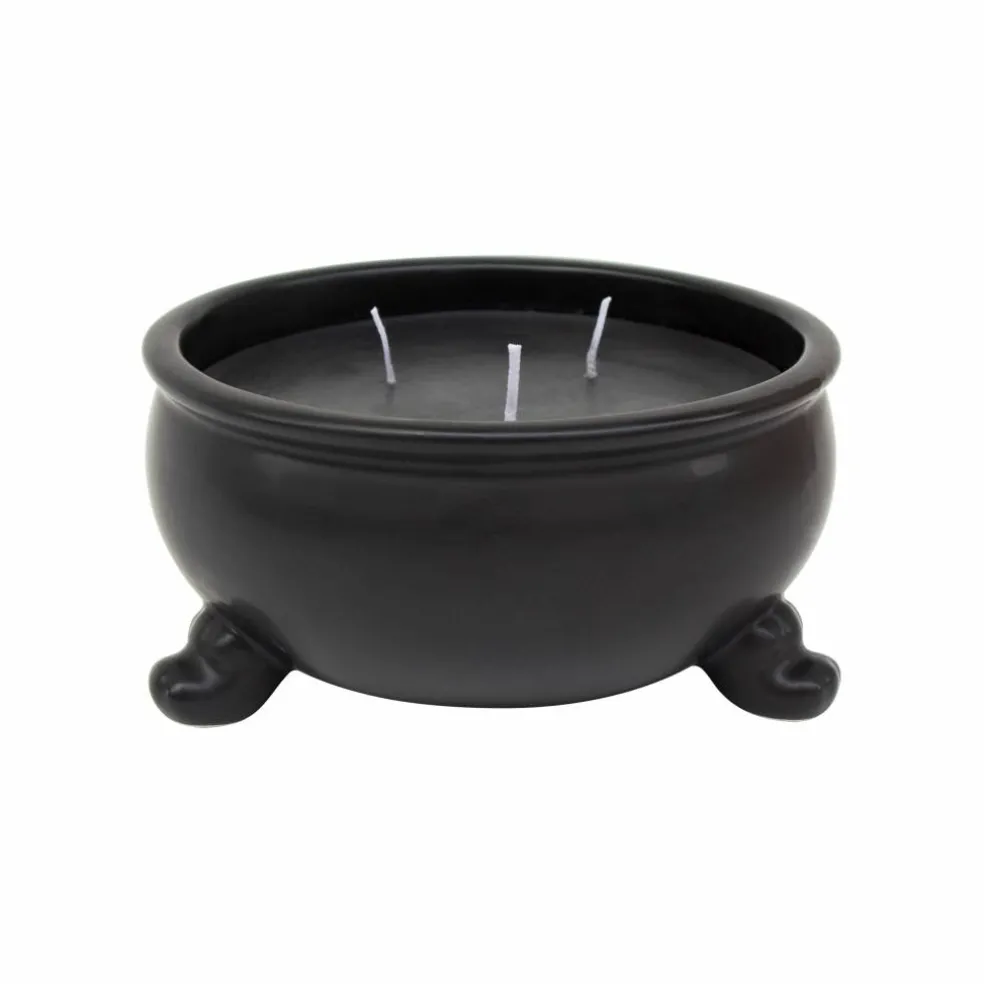 10oz. Oakmoss & Firewood Scented Black Cauldron Candle by Ashland®
