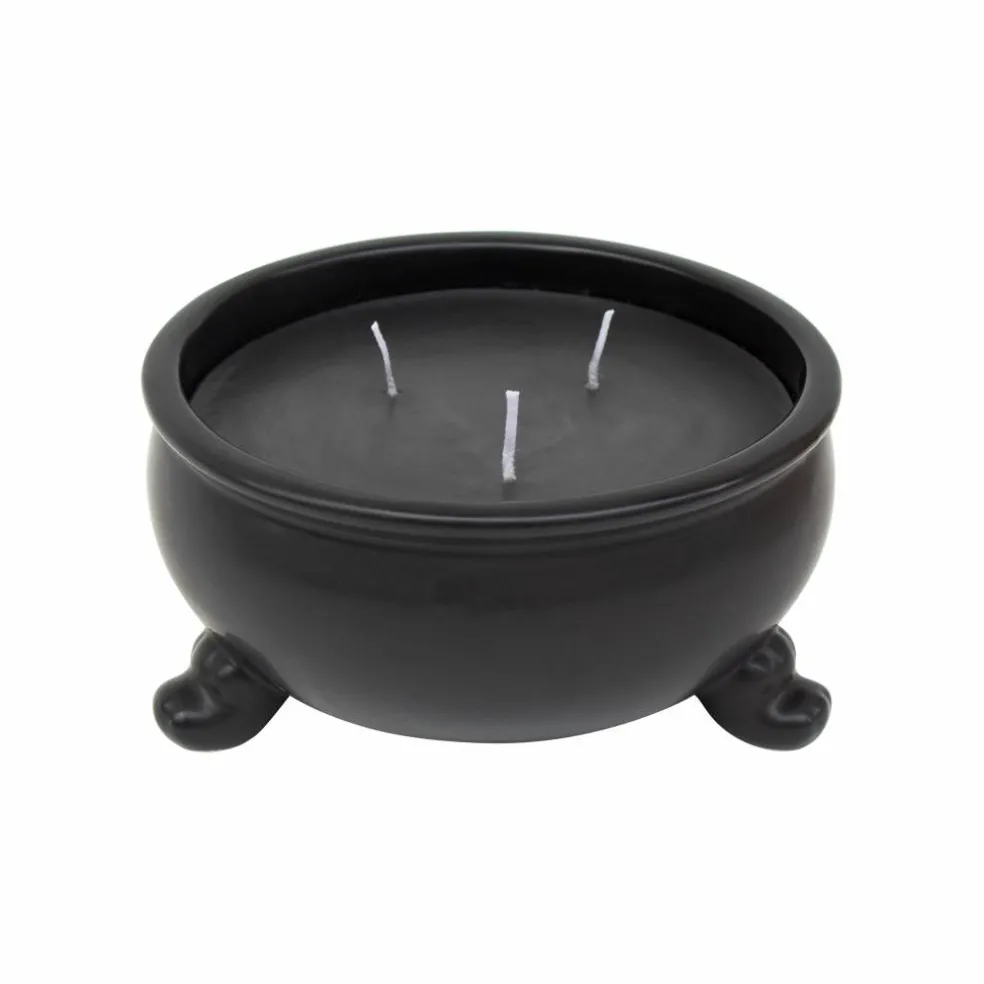 10oz. Oakmoss & Firewood Scented Black Cauldron Candle by Ashland®