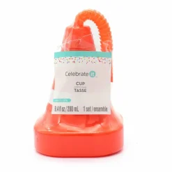 9.5oz. Orange & White Cone Cup by Celebrate It™