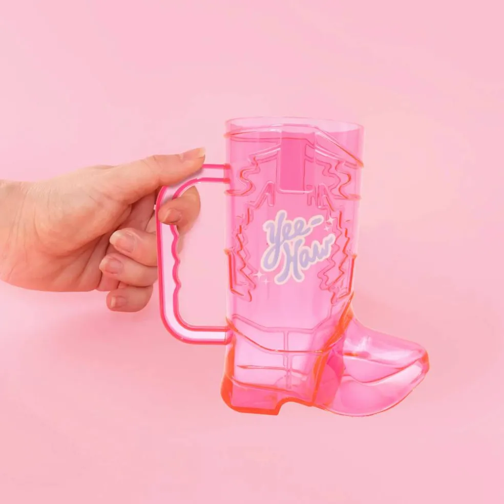 16oz. Pink Cowboy Boot Cup