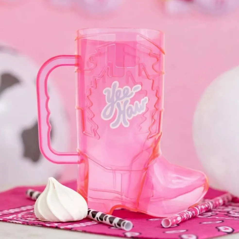 16oz. Pink Cowboy Boot Cup
